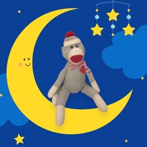 Kathleens' traditional gray sock monkey